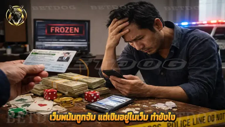 เว็บพนันถูกจับ แต่เงินอยู่ในเว็บ ทำยังไง