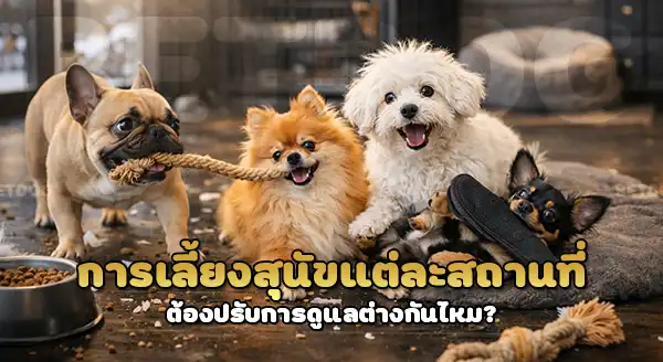 เลี้ยงสุนัข ตามที่อยู่ ต่างกันยังไง