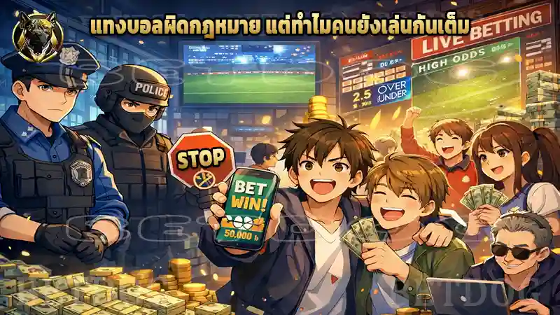 แทงบอลผิดกฎหมาย แต่ทำไมคนยังเล่นกันเต็ม