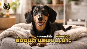 ดัชชุนด์ นอนบนเบาะ หรือเตียง