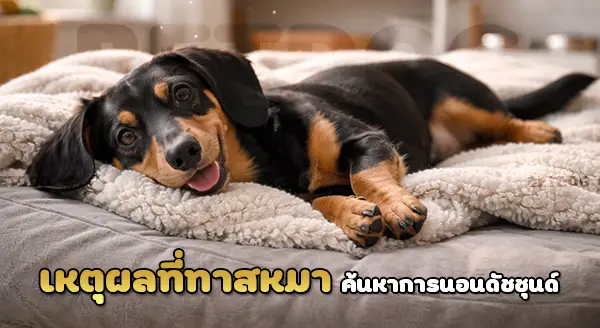 ดัชชุนด์ นอนบนเบาะ หรือเตียง