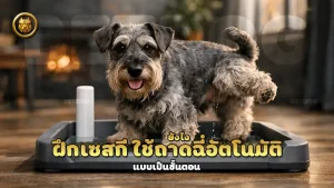 ฝึกเซสกี ใช้ถาดฉี่อัตโนมัติ ยังไง