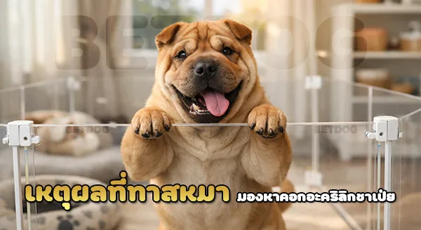 ชาเป่ย กับคอกสุนัข อะคริลิก