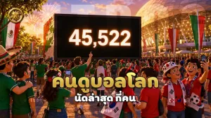 คนดูบอลโลก นัดล่าสุด กี่คน