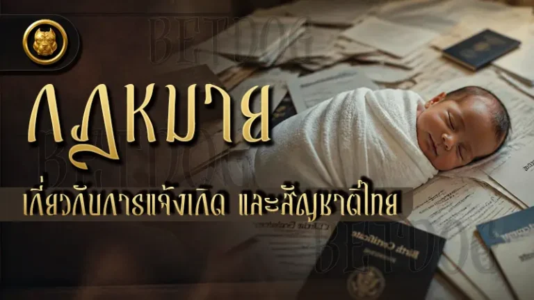 กฎหมายเกี่ยวกับการแจ้งเกิด และสัญชาติไทย